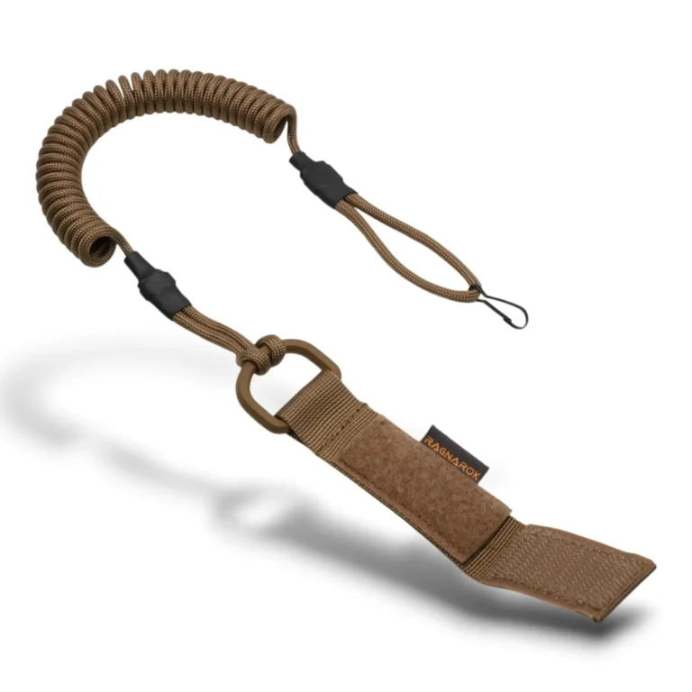 RAGNAROK Coiled Tactical Pistol Lanyard – Coyote Brown