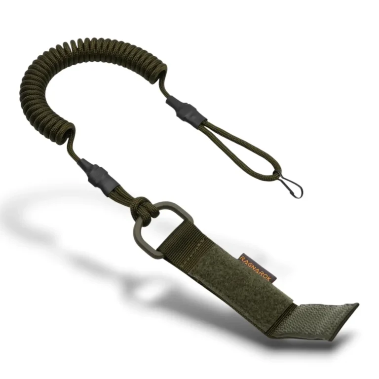 RAGNAROK Coiled Tactical Pistol Lanyard – OD Green / Olive
